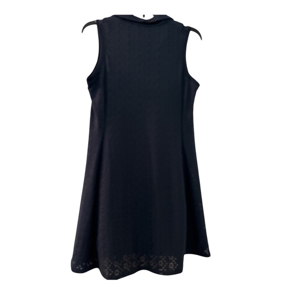 KYODAN tennis dress, size M, dark blue with eyelet overlays, zip pockets, collar - Picture 4 of 9